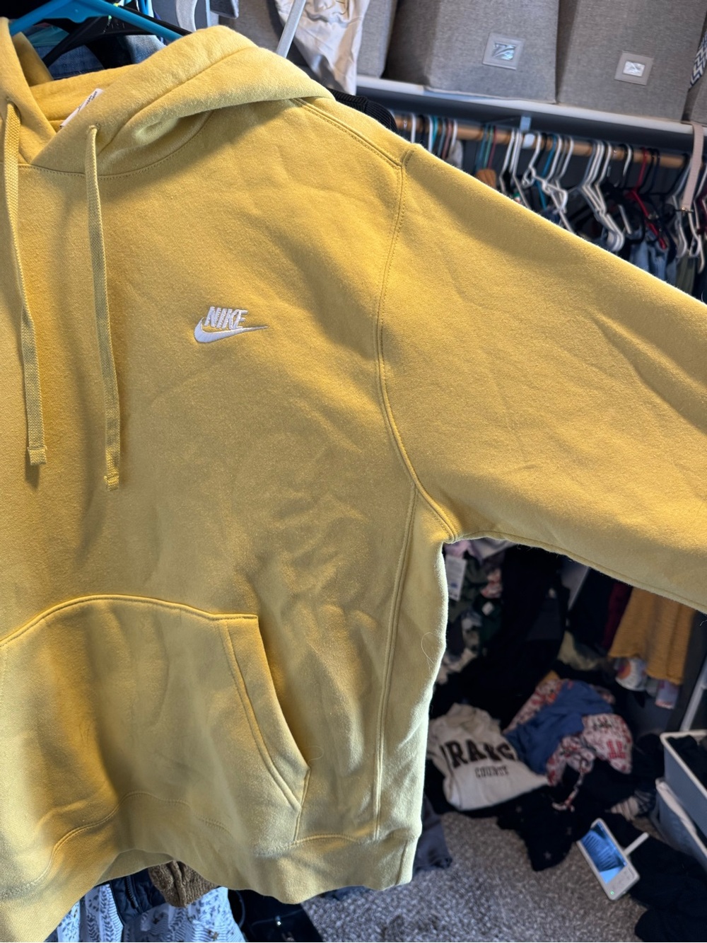 Nike Yellow Pullover Hoodie Women’s - Picture 2 of 4